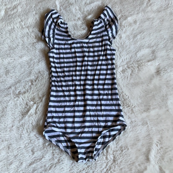 This Tribe Of Three | Gray Striped Leotard | 7/8 - Picture 3 of 10